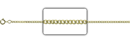 Gold curb thick chain with zoom