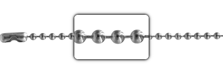 Stainless steel ball chain with zoom